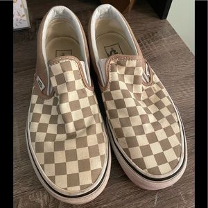 Vans slip on checker board